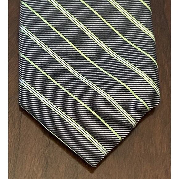 Calvin Klein Gray Green 100% Silk Men’s Neck Tie Made In China - Picture 1 of 10